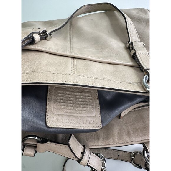 Coach F17721 Gallery Leather Shoulder Handbag Tote Purse Beige - Picture 11 of 16